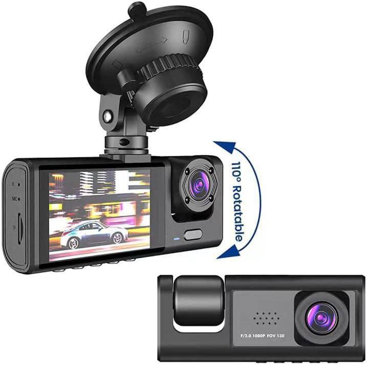 Camera de Voiture Double Lentille – Avant & Intérieur - FULL HD 1080P