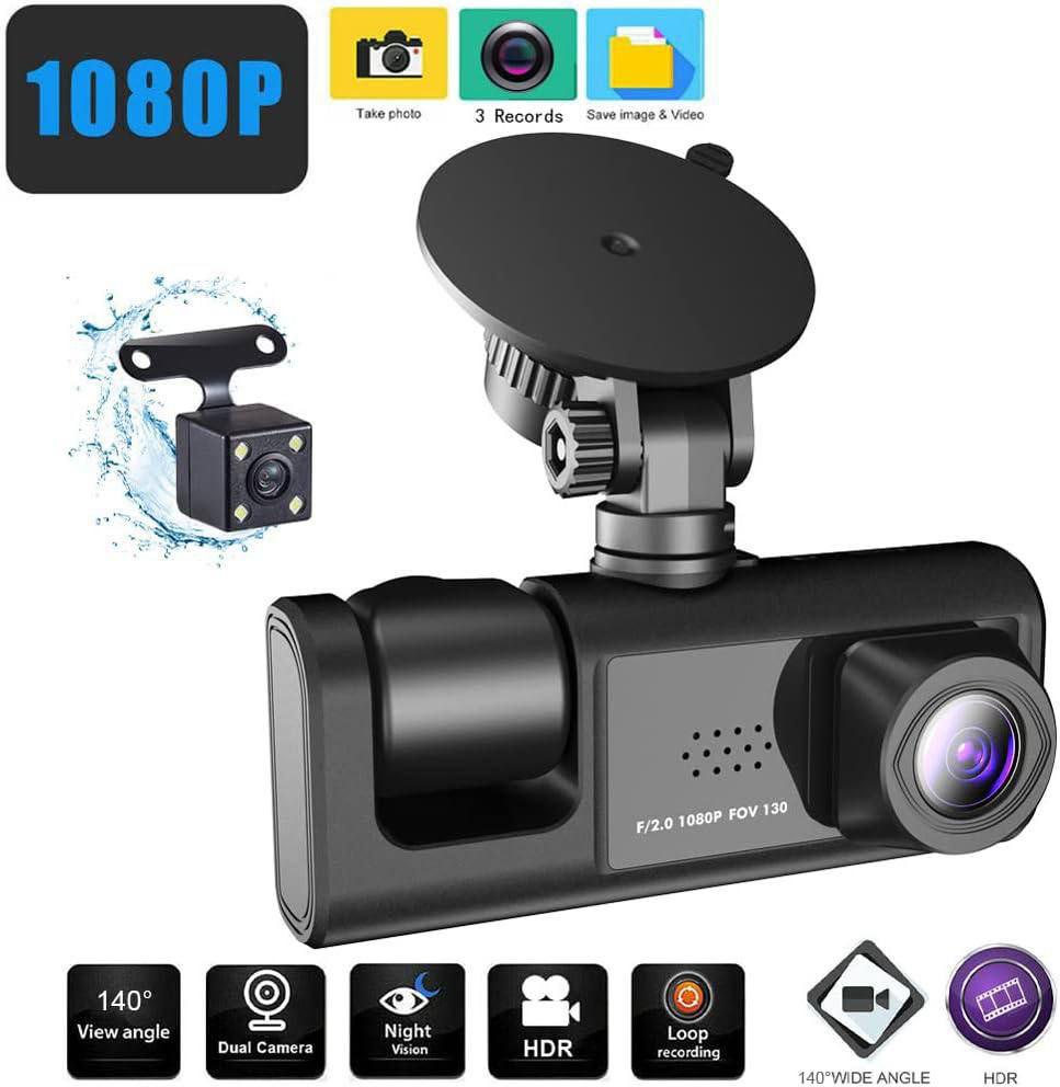 Camera de Voiture Double Lentille – Avant & Intérieur - FULL HD 1080P