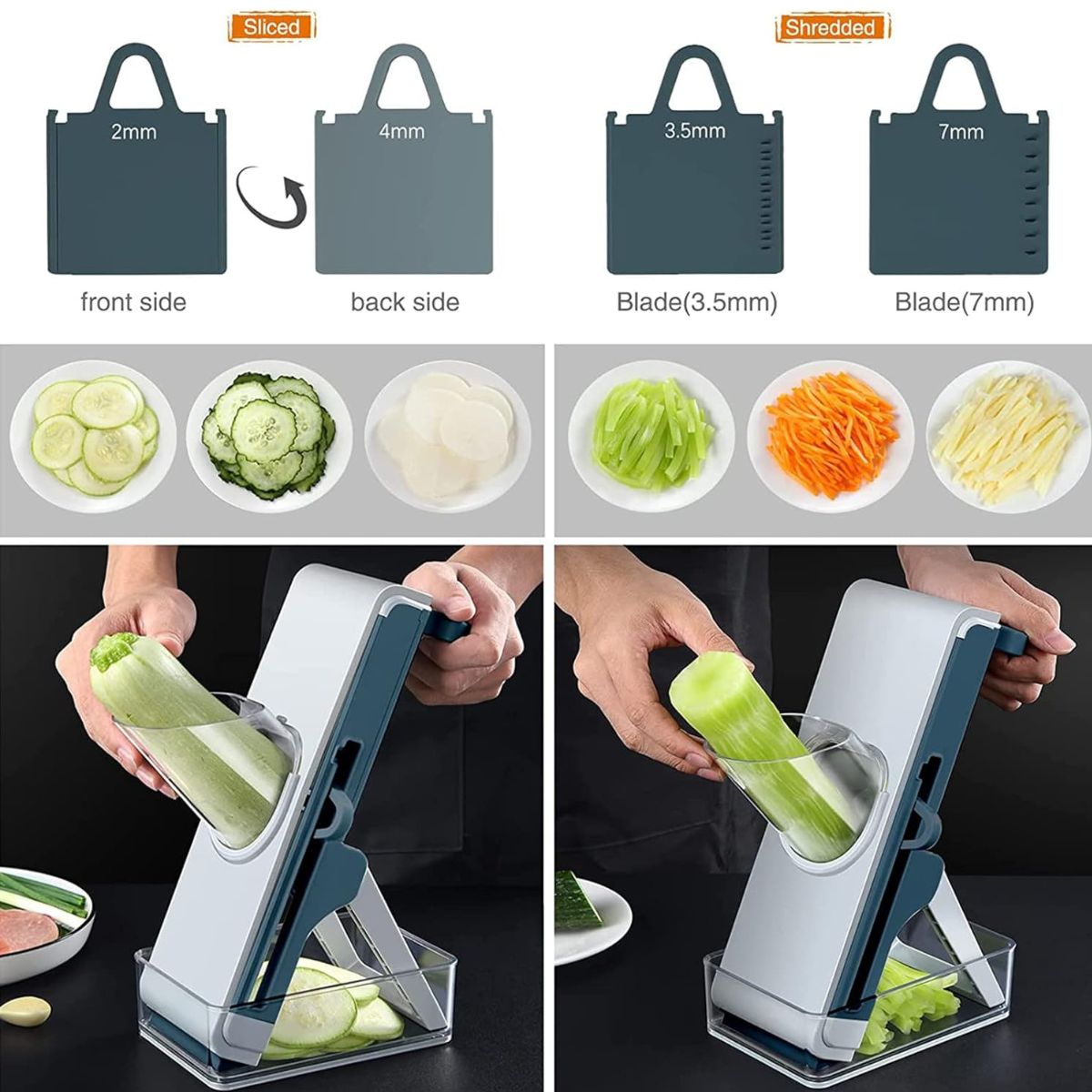 Coupe Légumes Multifonction - 4 Lames