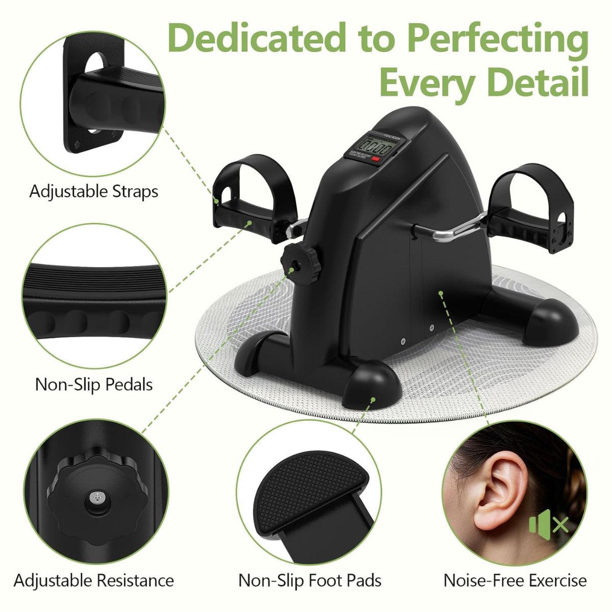 Mini vélo d’appartement, Pédalier avec écran LCD