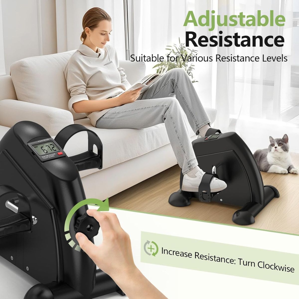 Mini vélo d’appartement, Pédalier avec écran LCD