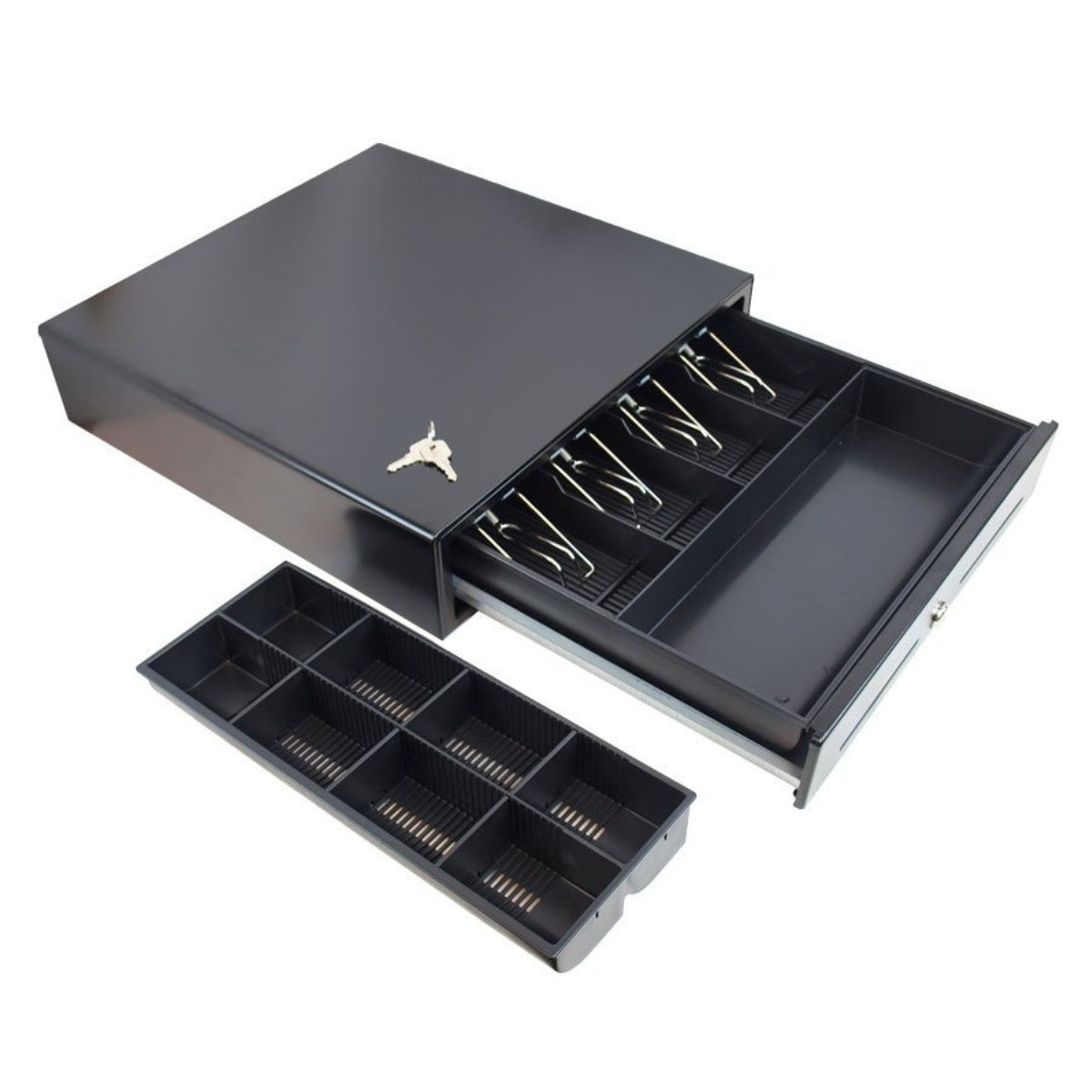 Tiroir caisse - 4 billets 8 compartiments à pièces - RJ11